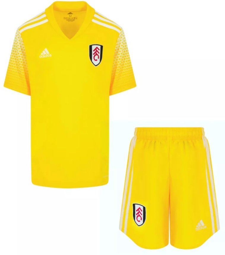Kit infantil oficial Adidas Fulham 2020 2021 II jogador